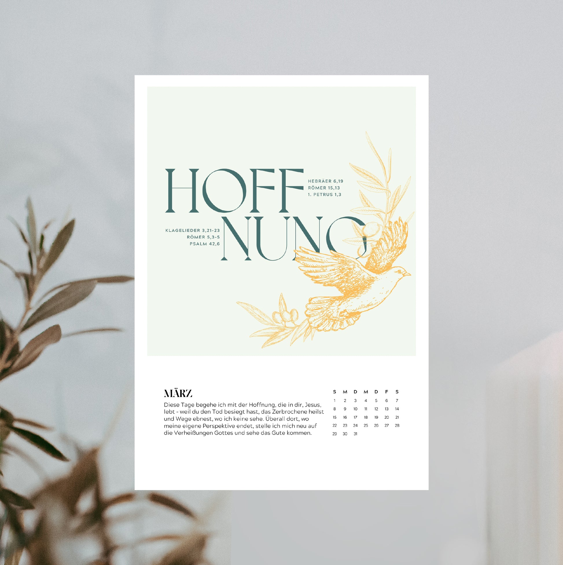 12 Worte für 2026 – Postkartenkalender