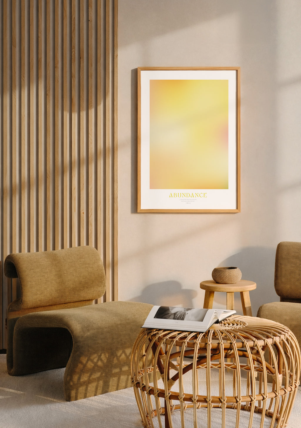 ABUNDANCE – Gerahmtes Wandbild 60 x 85cm Hochformat