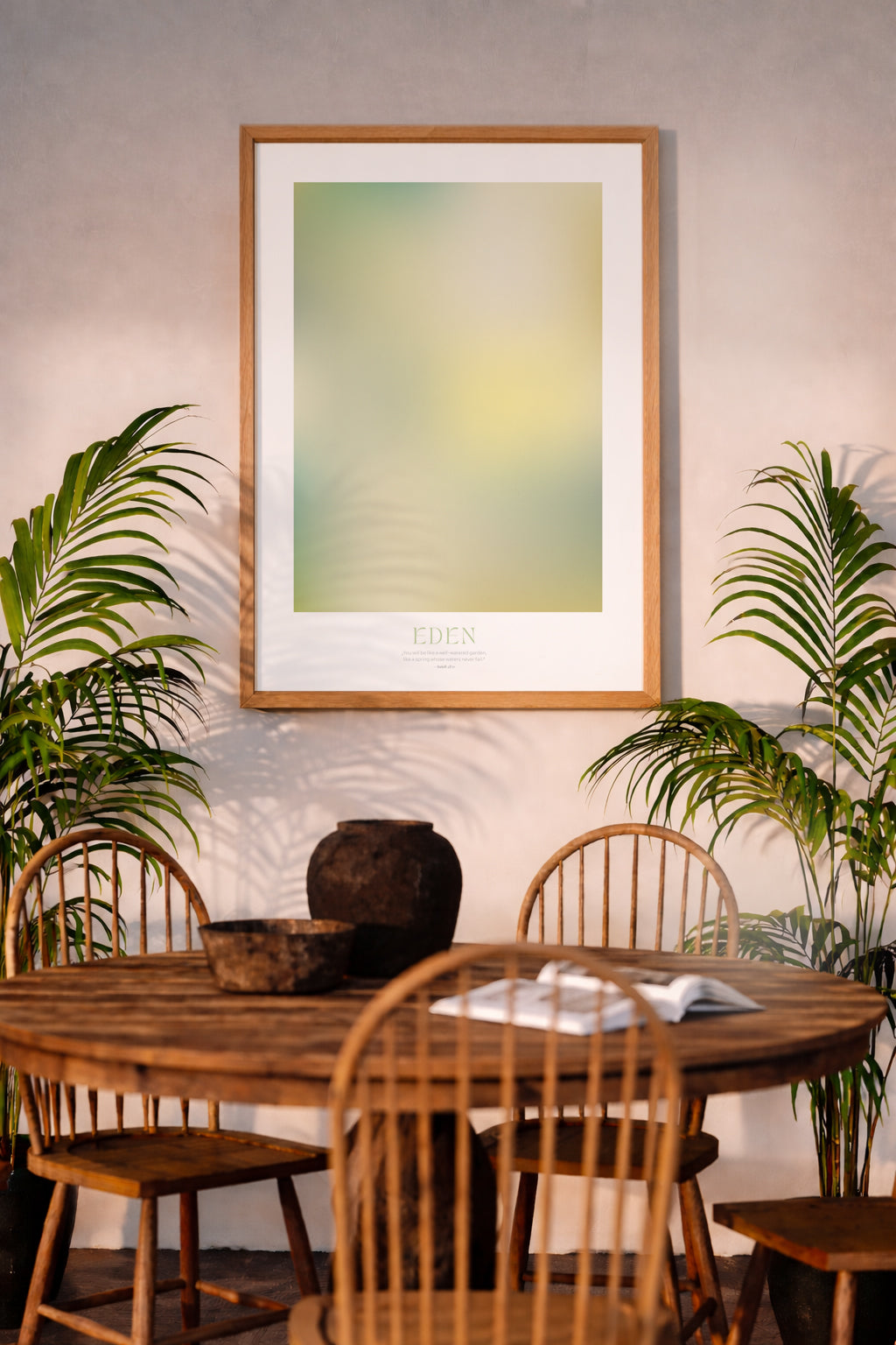 EDEN – Gerahmtes Wandbild 60 x 85cm Hochformat