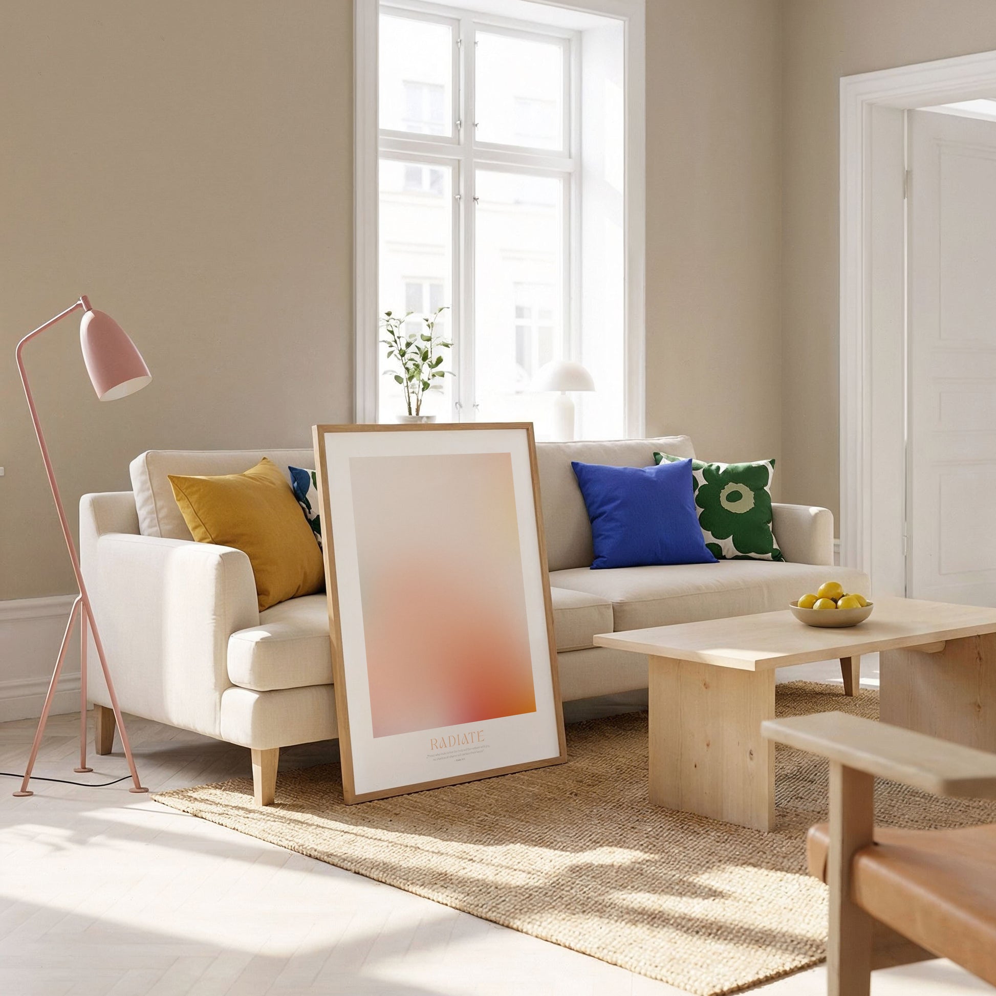 RADIATE – Gerahmtes Wandbild 60 x 85cm Hochformat