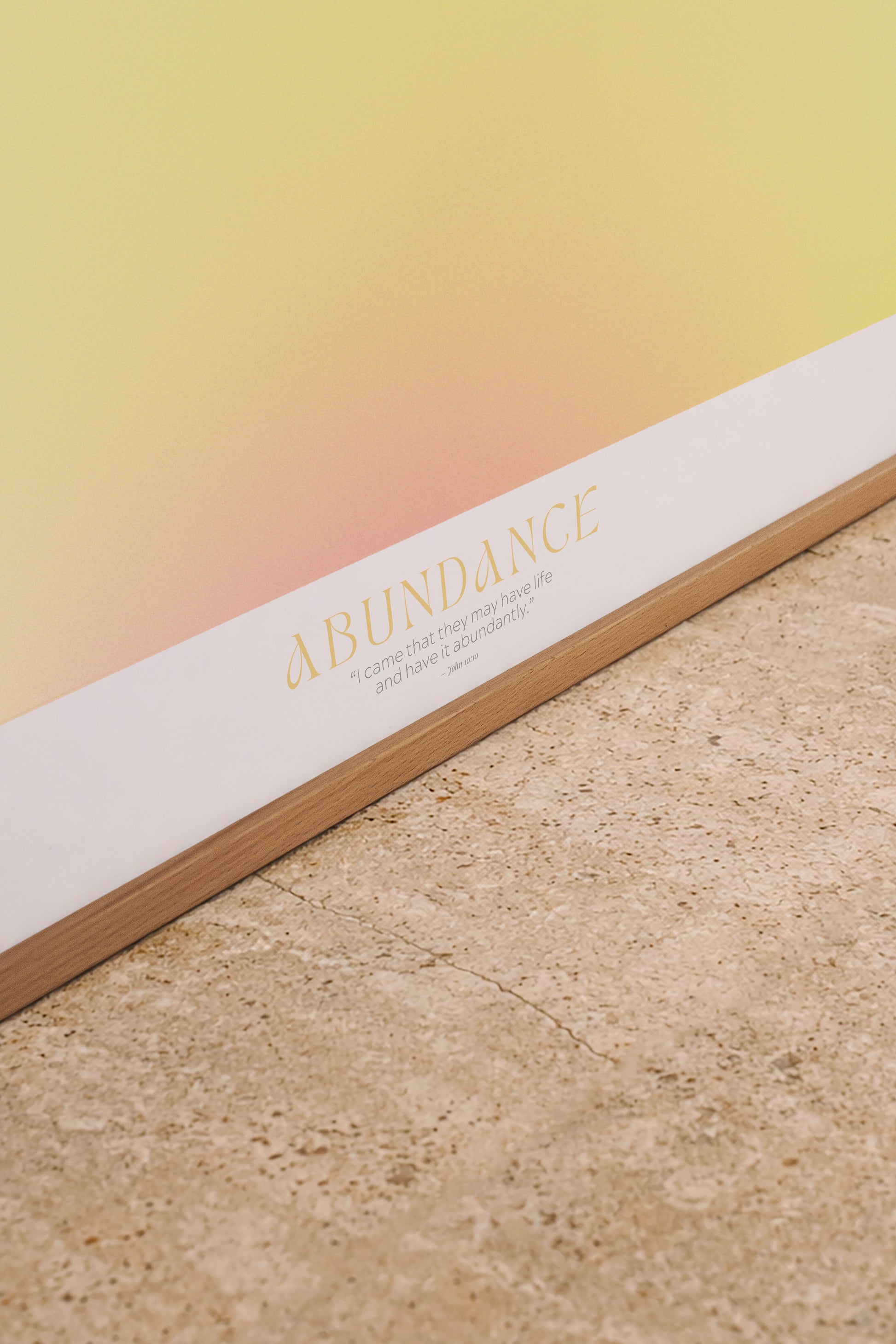 ABUNDANCE – Gerahmtes Wandbild 60 x 85cm Hochformat