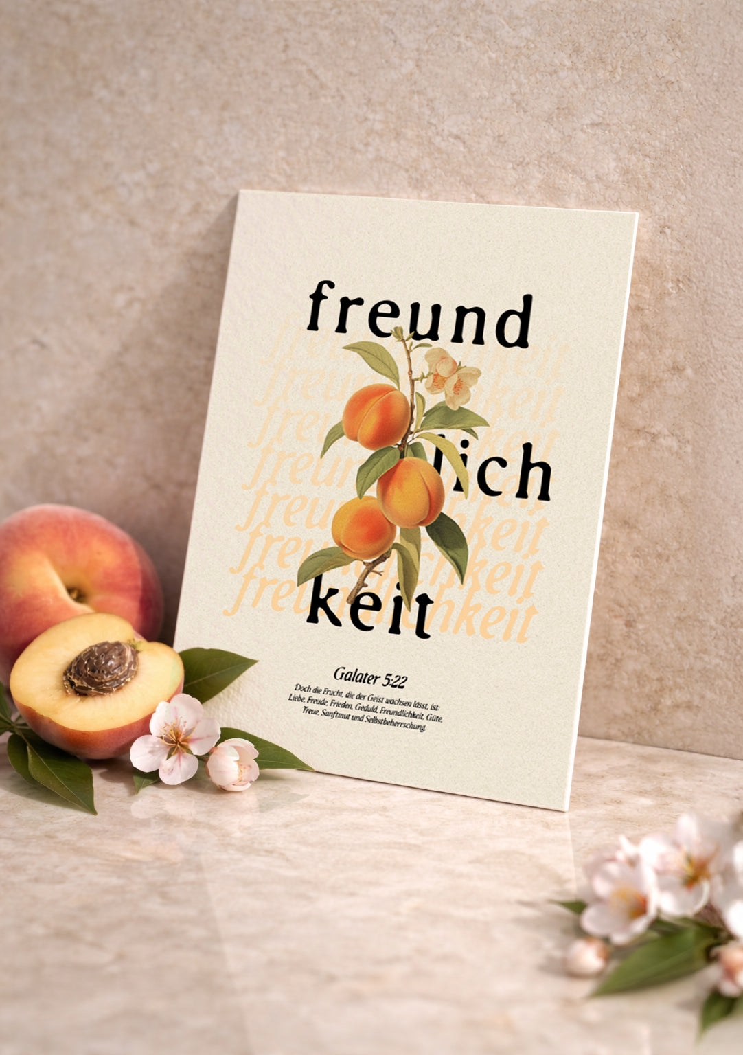 FREUNDLICHKEIT – Hochwertige Karte (A5) aus Holzschliffkarton