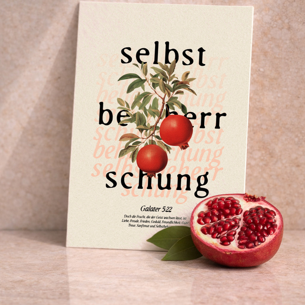SELBSTBEHERRSCHUNG – Hochwertige Karte (A5) aus Holzschliffkarton